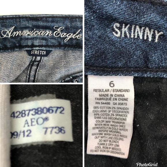 American Eagle Women’s Distressed Skinny Jeans 6 - Picture 16 of 16